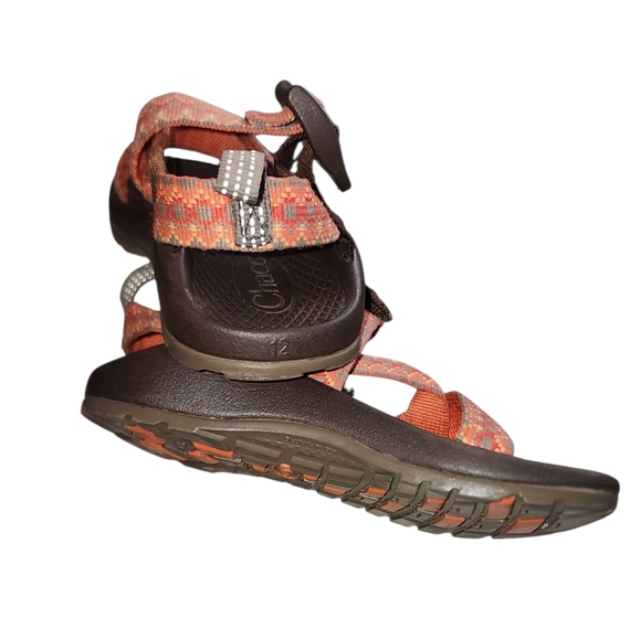 Kids Chaco Adjustable Sandals in Coral and Chocolate Size 12 Unisex - Picture 6 of 6
